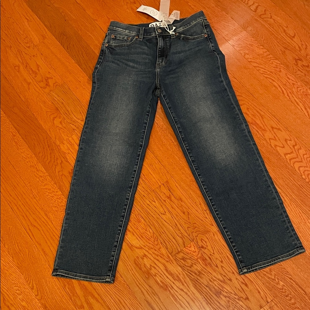 Stylish Dark Blue Women's Straight‎ Leg Jeans